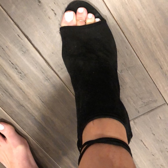 aquazzura suede open toe booties size 39 - Picture 2 of 4